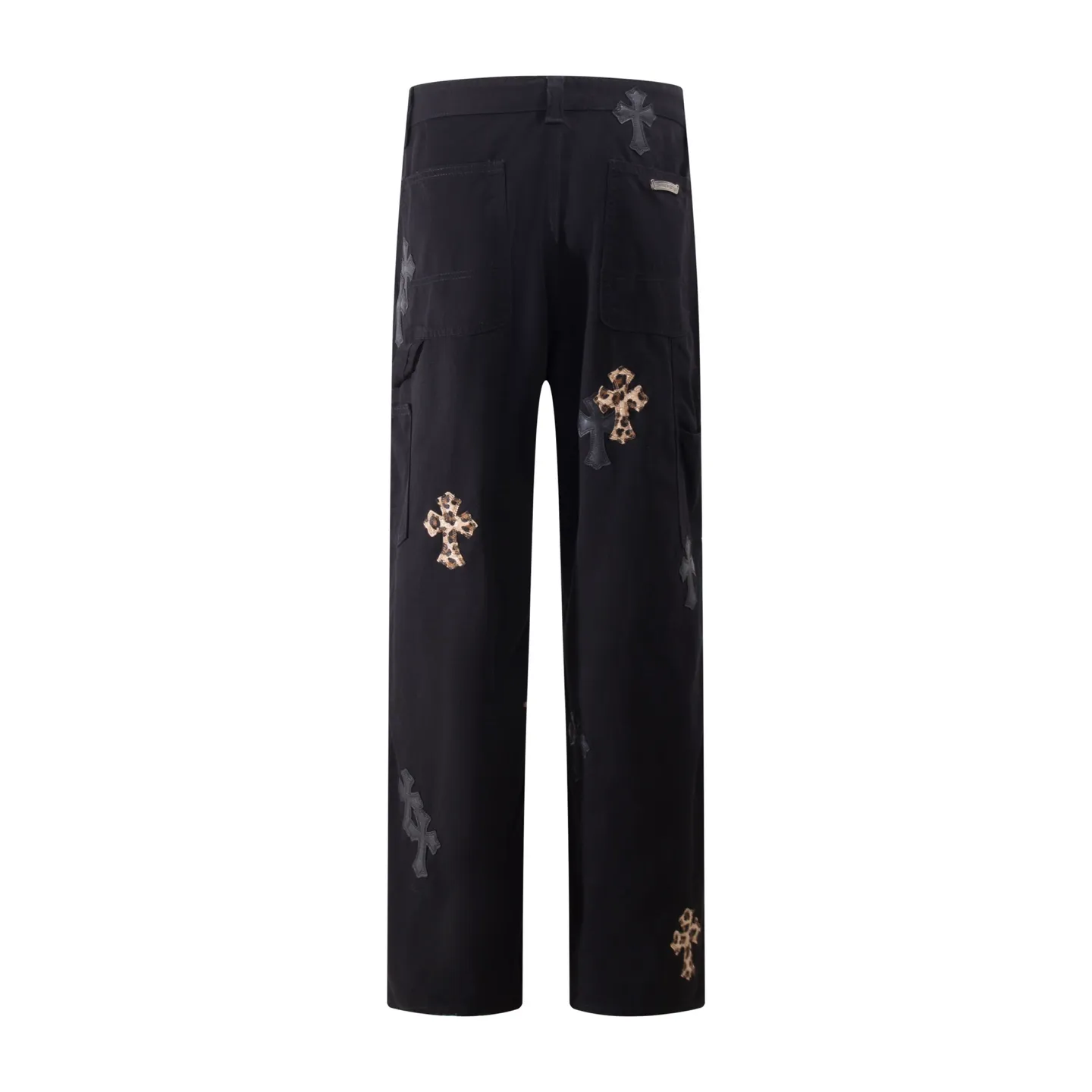 P260 Style No.: H28 Crow Heart & 𝐂𝐡𝐫𝐨𝐦𝐞 𝐇𝐞𝐚𝐫𝐭 ss25 The same black leopard print leather casual button-down logging pants as the star. Styles with different washed textures are very friendly to people with thin legs. The slightly flared version perfectly modifies the leg shape. The timeless and moderate length makes it easy to match and match. It is the basis for various styles and is a must-have in your wardrobe! The fabric is stiff but also makes the upper body soft without losing texture. The washing process is even more perfect. It is a must-have item for everyone! ! ! Washed wheat, hang tag, pants label, three labels complete Color: black Size: 28-30-32-34-36